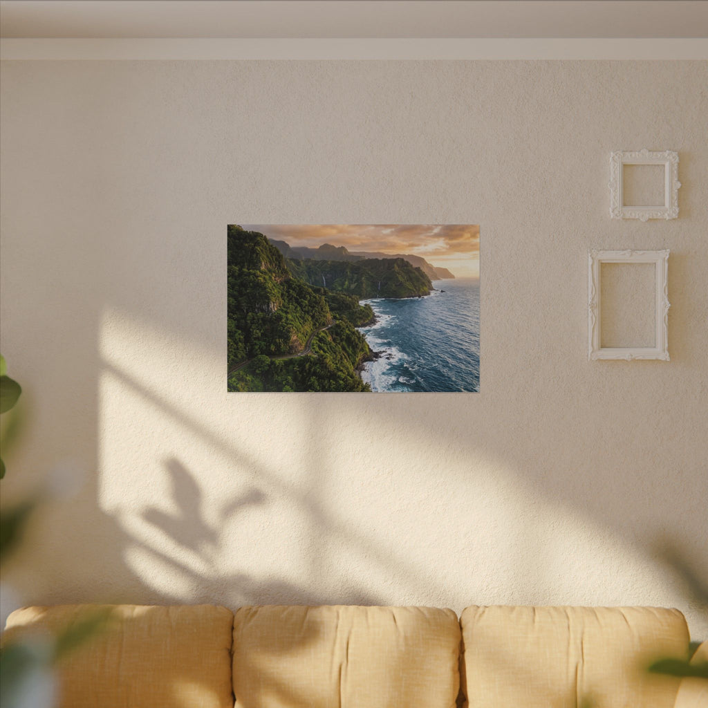 Maui Coast Canvas Wall Art - Road to Hana Print, Hawaii Landscape, Tropical Decor, Stretched Canvas