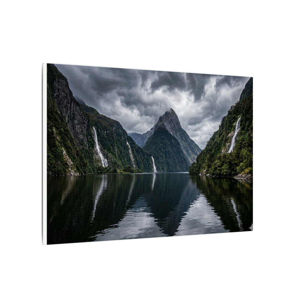 Milford Sound Canvas Wall Art - New Zealand Print, Mountain Fjord, Nature Photography, Stretched Canvas