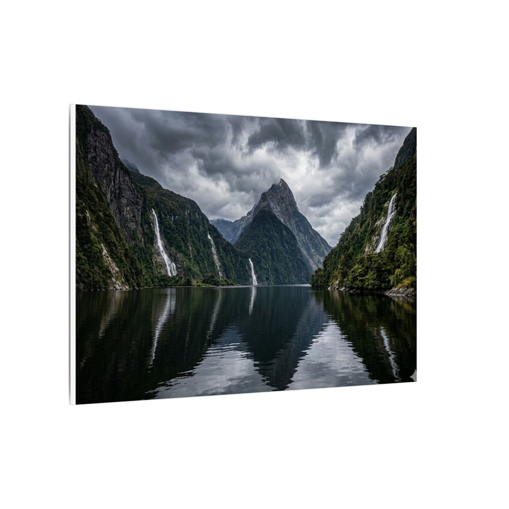 Milford Sound Canvas Wall Art - New Zealand Print, Mountain Fjord, Nature Photography, Stretched Canvas