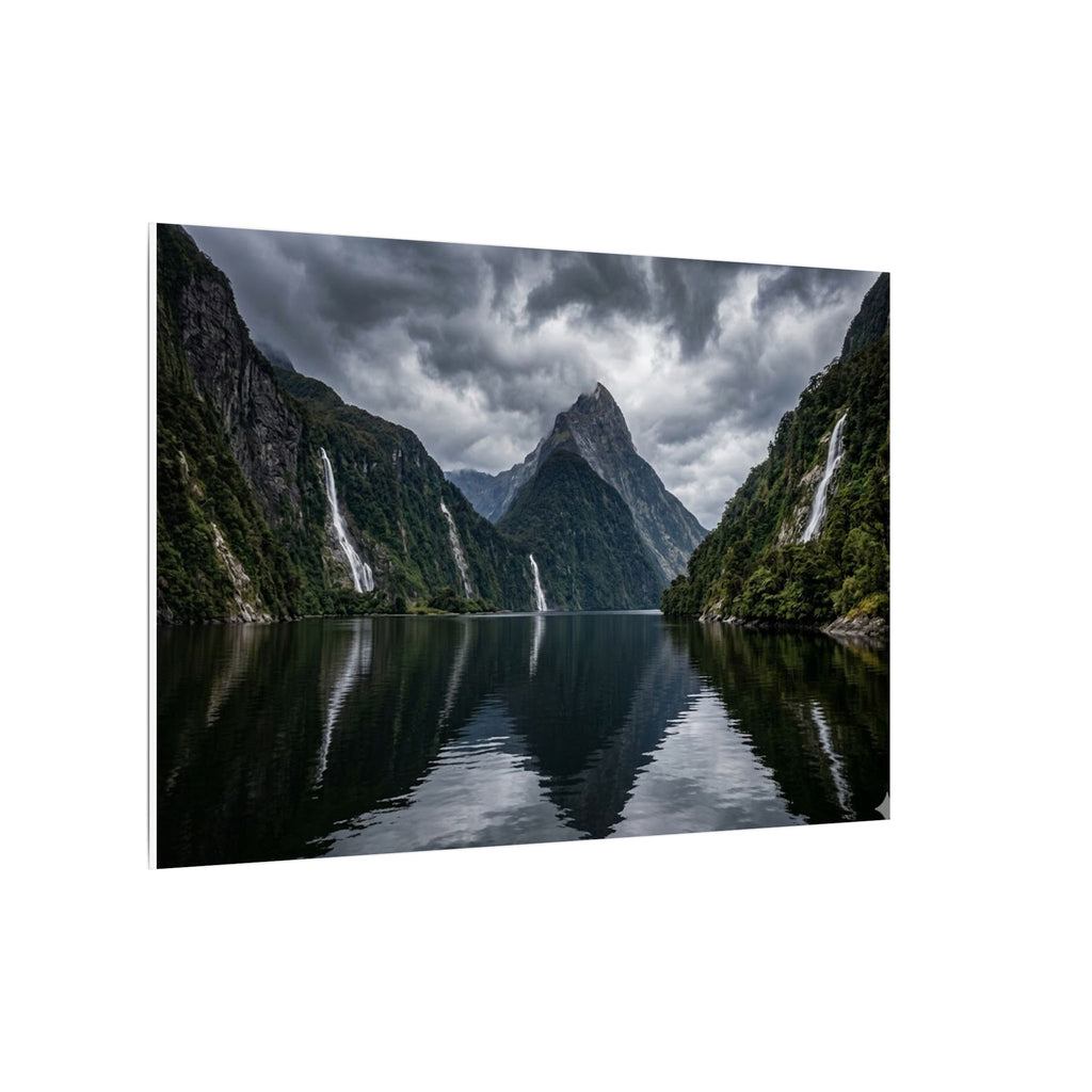 Milford Sound Canvas Wall Art - New Zealand Print, Mountain Fjord, Nature Photography, Stretched Canvas