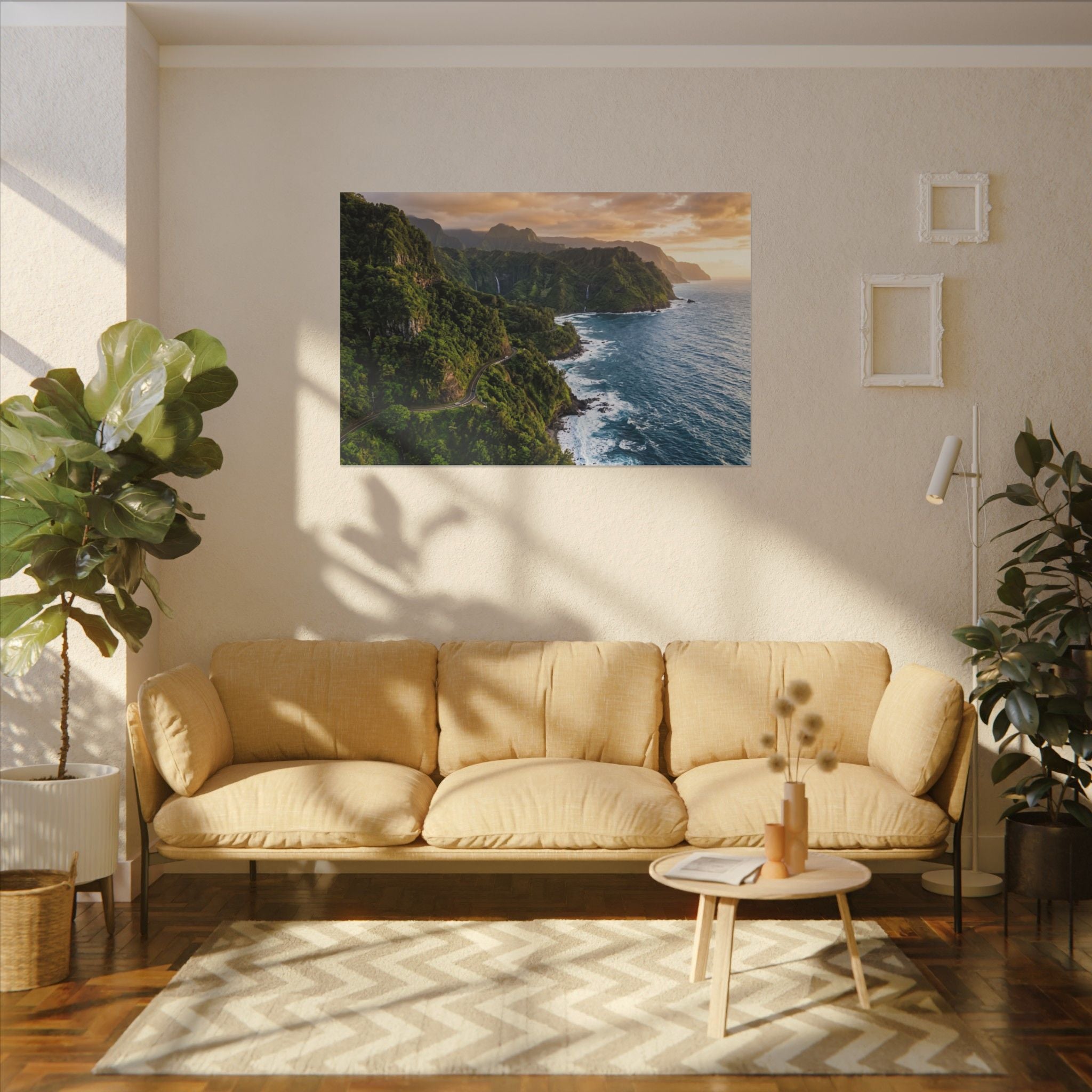 Maui Coast Canvas Wall Art - Road to Hana Print, Hawaii Landscape, Tropical Decor, Stretched Canvas