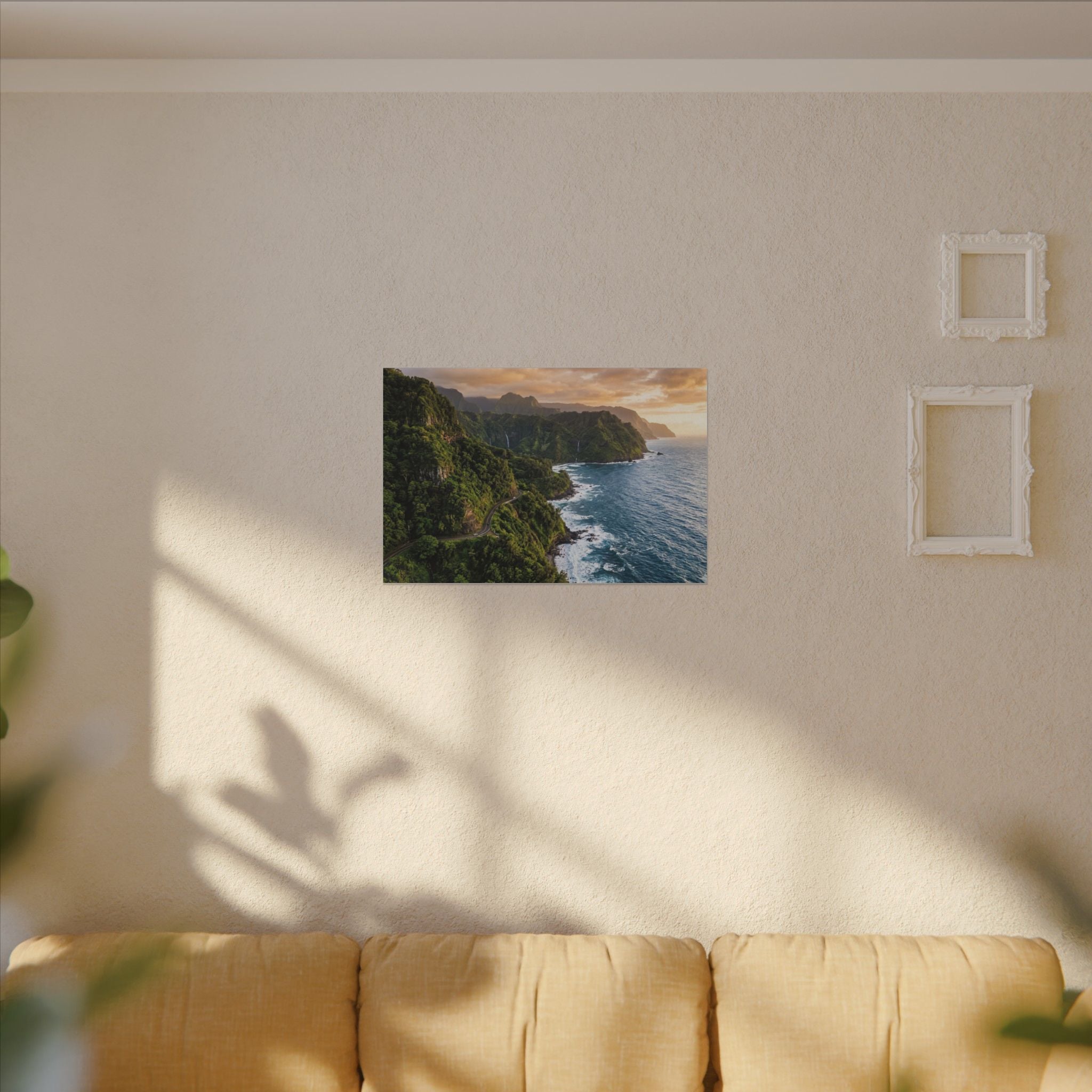 Maui Coast Canvas Wall Art - Road to Hana Print, Hawaii Landscape, Tropical Decor, Stretched Canvas