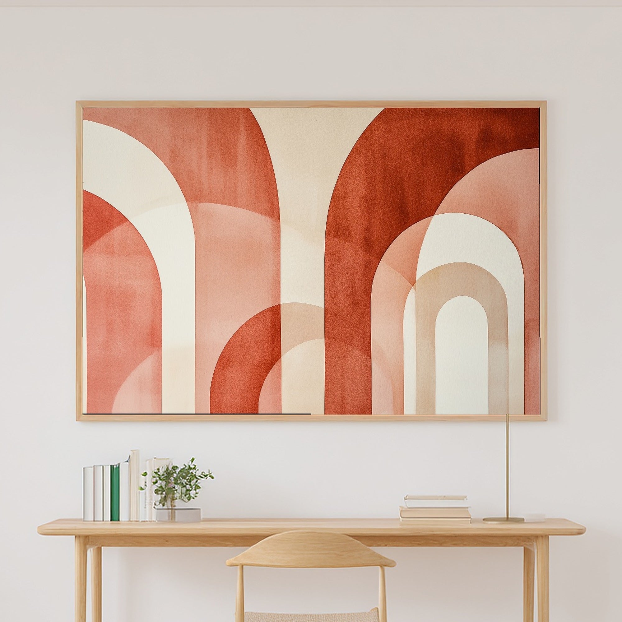 Hand-picked Abstract Arches Terracotta Giclée Print — Dreamy Luxe Modern for the Home Office, Ready-to-Hang Modern-Home Friend Gift — abstract-arches-terracotta-canvas-print.jpg