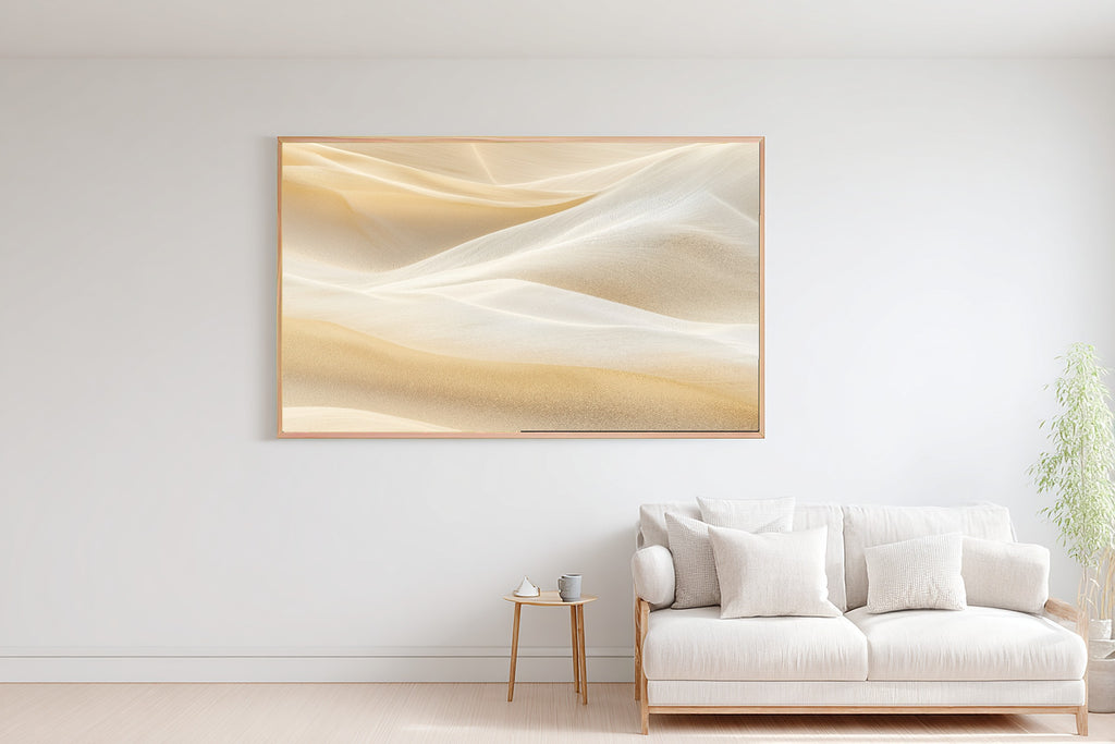 Abstract Desert Sand Ribbons Museum-Quality Canvas, Luxe Modern Wall Art, Muted Warm Neutrals Entryway Art, Gift for Home Owners — abstract-desert-sand-ribbons-bedroom-wall-art.jpg