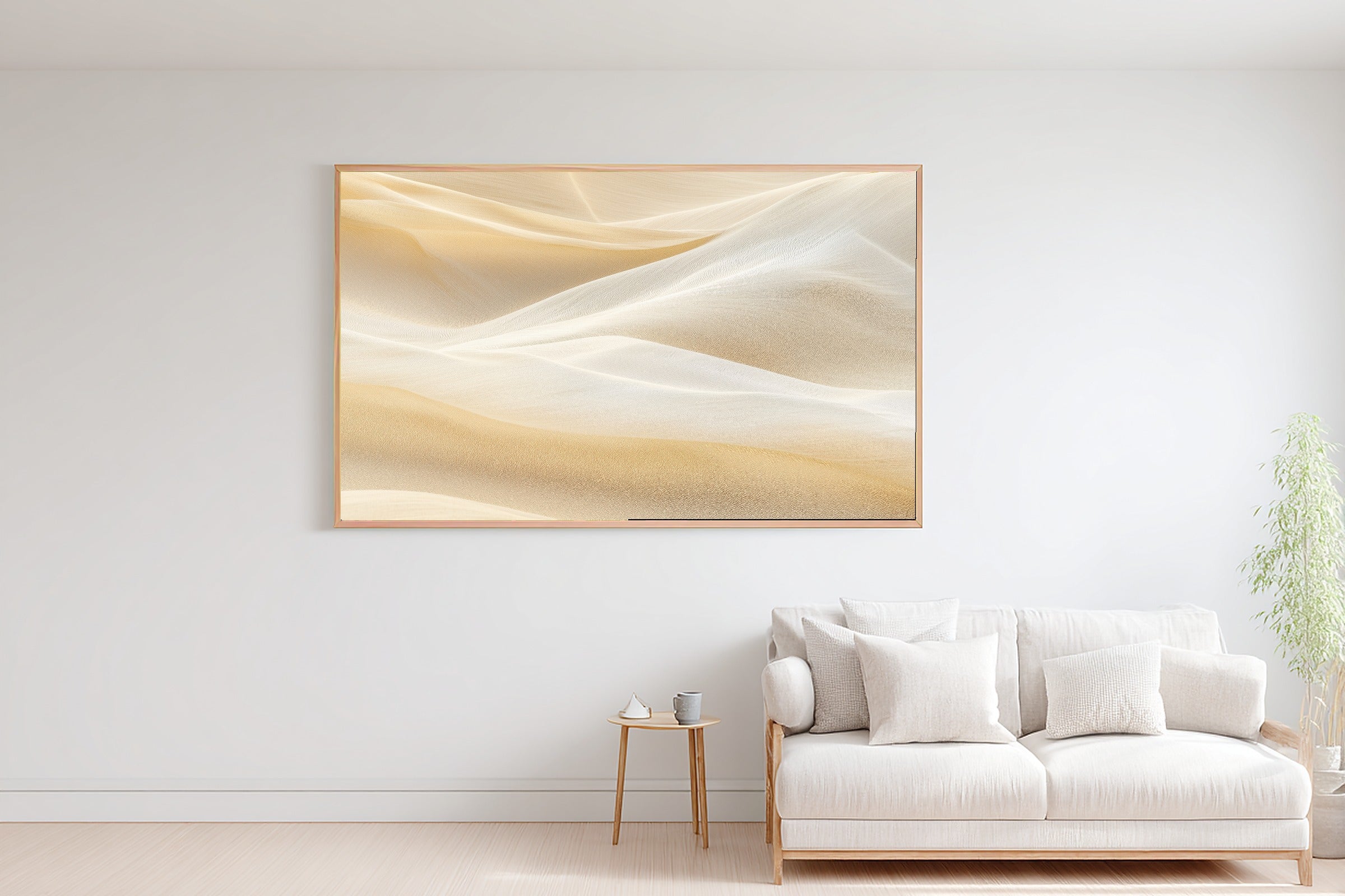 Abstract Desert Sand Ribbons Museum-Quality Canvas, Luxe Modern Wall Art, Muted Warm Neutrals Entryway Art, Gift for Home Owners — abstract-desert-sand-ribbons-bedroom-wall-art.jpg