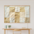 Abstract Khaki Linen Grid Fine Art Canvas, Warm Earth-Tone Abstract, Modern Living Room Wall Decor, Birthday Gift for Her — abstract-khaki-linen-grid-canvas-print.jpg