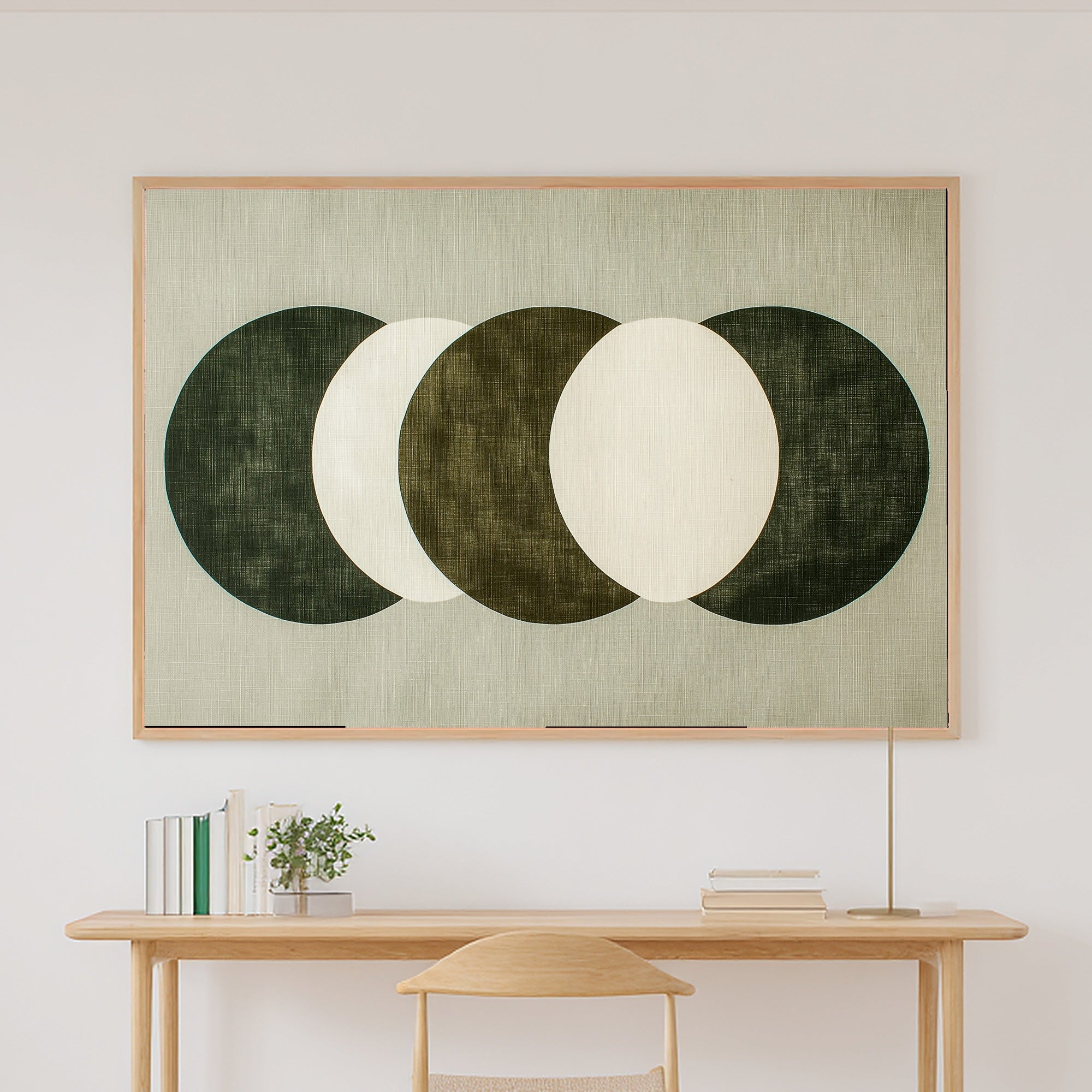 Abstract Muted Olive Half Moons Museum-Quality Canvas, Warm Earth-Tone Abstract, Modern Living Room Wall Decor, Gift for Creatives — abstract-muted-olive-half-moons-canvas-print.jpg