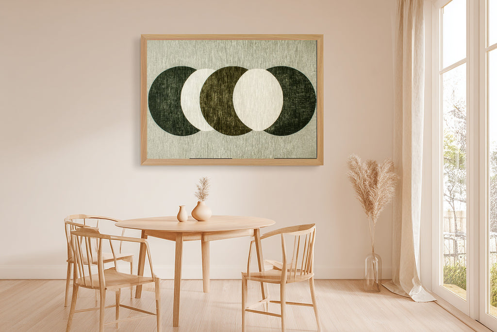 Abstract Muted Olive Half Moons Museum-Quality Canvas, Warm Earth-Tone Abstract, Modern Living Room Wall Decor, Gift for Creatives — abstract-muted-olive-half-moons-dining-room-wall-art.jpg