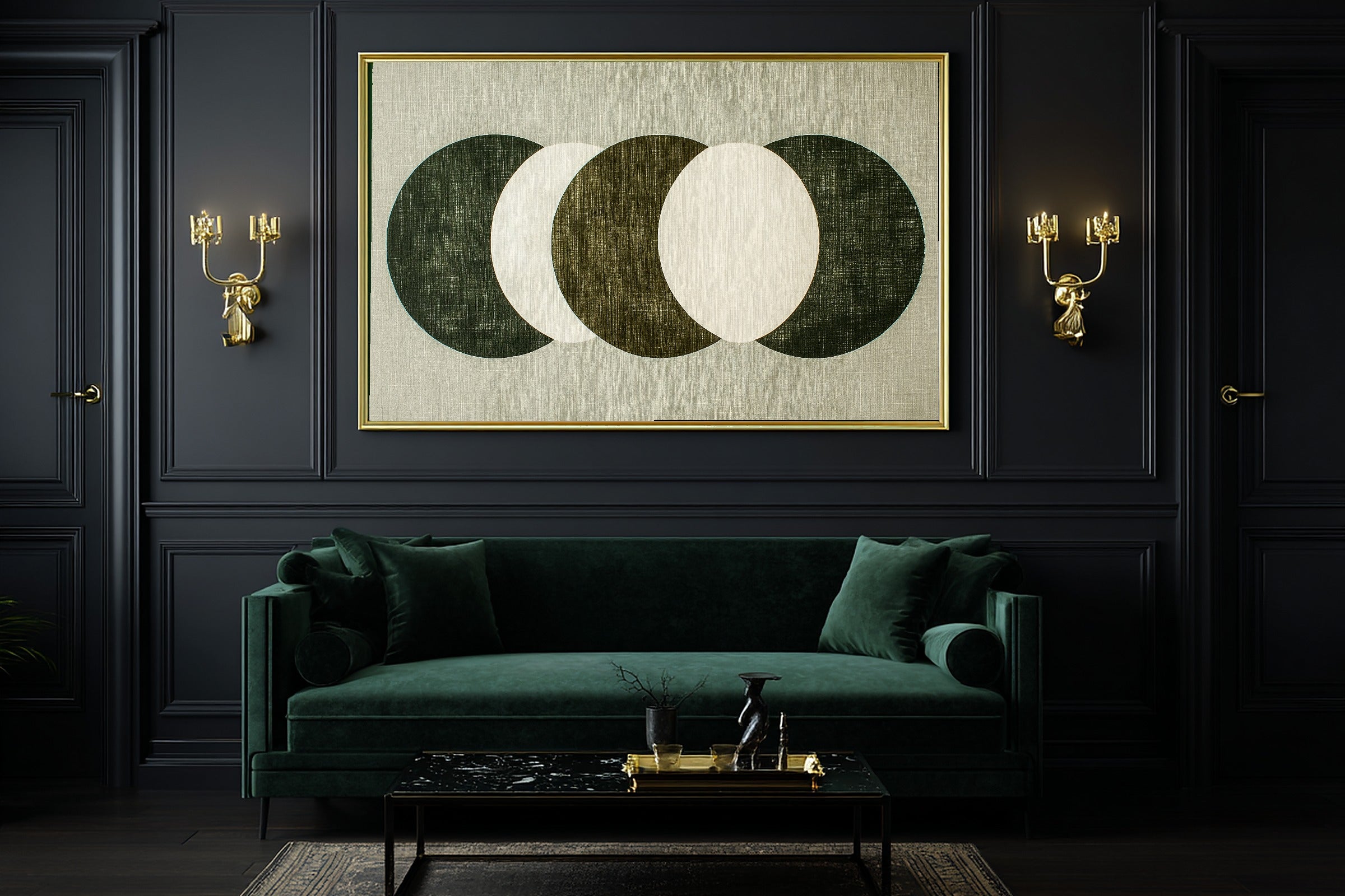 Abstract Muted Olive Half Moons Museum-Quality Canvas, Warm Earth-Tone Abstract, Modern Living Room Wall Decor, Gift for Creatives — abstract-muted-olive-half-moons-office-wall-art.jpg