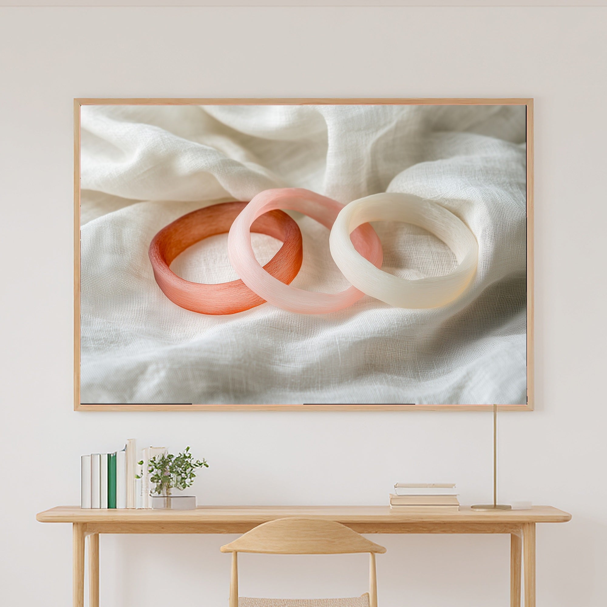 Abstract Washed Coral Rings Museum-Quality Canvas, Calm Coastal Seascape, Hazy Coastal Blue Beach House Art, Meaningful Gift for Art Lovers — abstract-washed-coral-rings-canvas-print.jpg