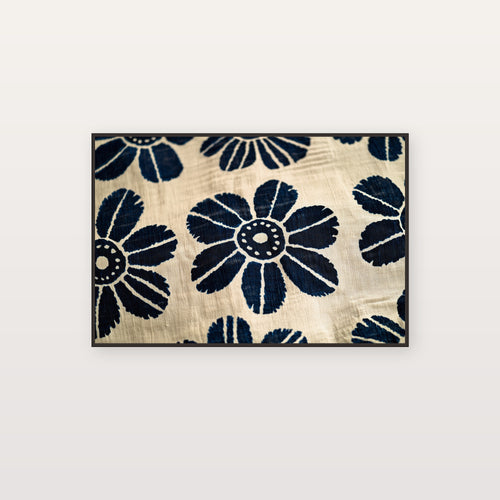 Adire Indigo Canvas Wall Art | Nigerian Textile Pattern Print, Afrohemian Decor, Stretched Canvas — adire-indigo-textile-pattern-canvas-print.jpg