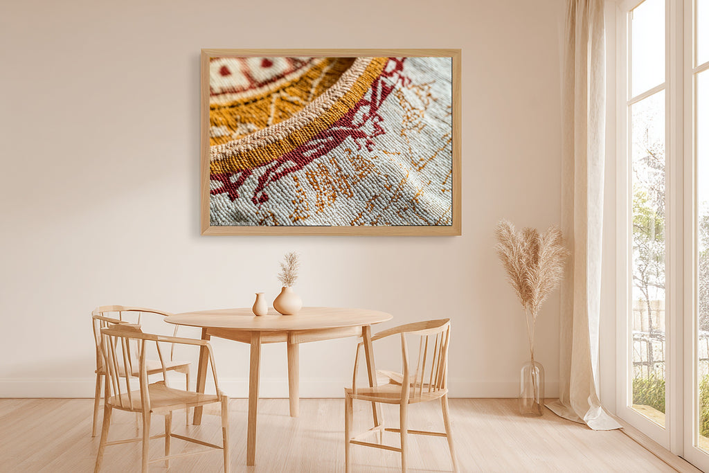 Afrobohemian Ethiopian Telet Weave Museum-Quality Canvas, Bold African Wall Decor, Soft Dreamy Glow Home Office Art — afrobohemian-ethiopian-telet-weave-dining-room-wall-art.jpg