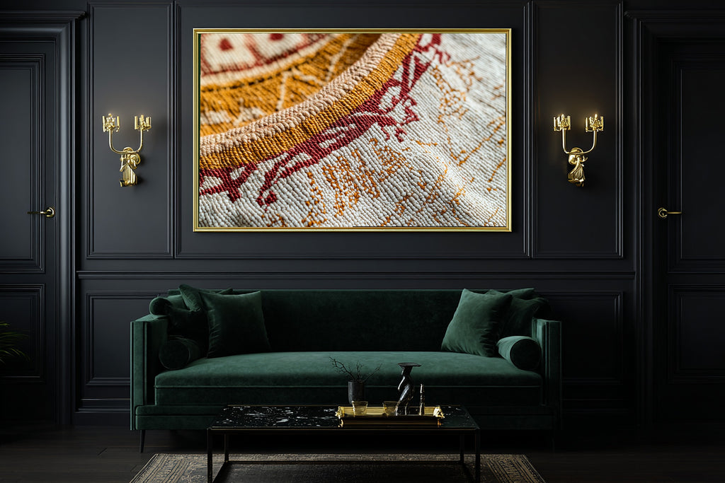 Afrobohemian Ethiopian Telet Weave Museum-Quality Canvas, Bold African Wall Decor, Soft Dreamy Glow Home Office Art — afrobohemian-ethiopian-telet-weave-office-wall-art.jpg