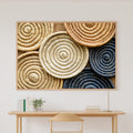 Afrobohemian Senegalese Basket Mosaic Canvas Print for the Bedroom, Golden Savanna Print, Cozy Neutral Palette, Move-In Gift Idea — afrobohemian-senegalese-basket-mosaic-canvas-print.jpg