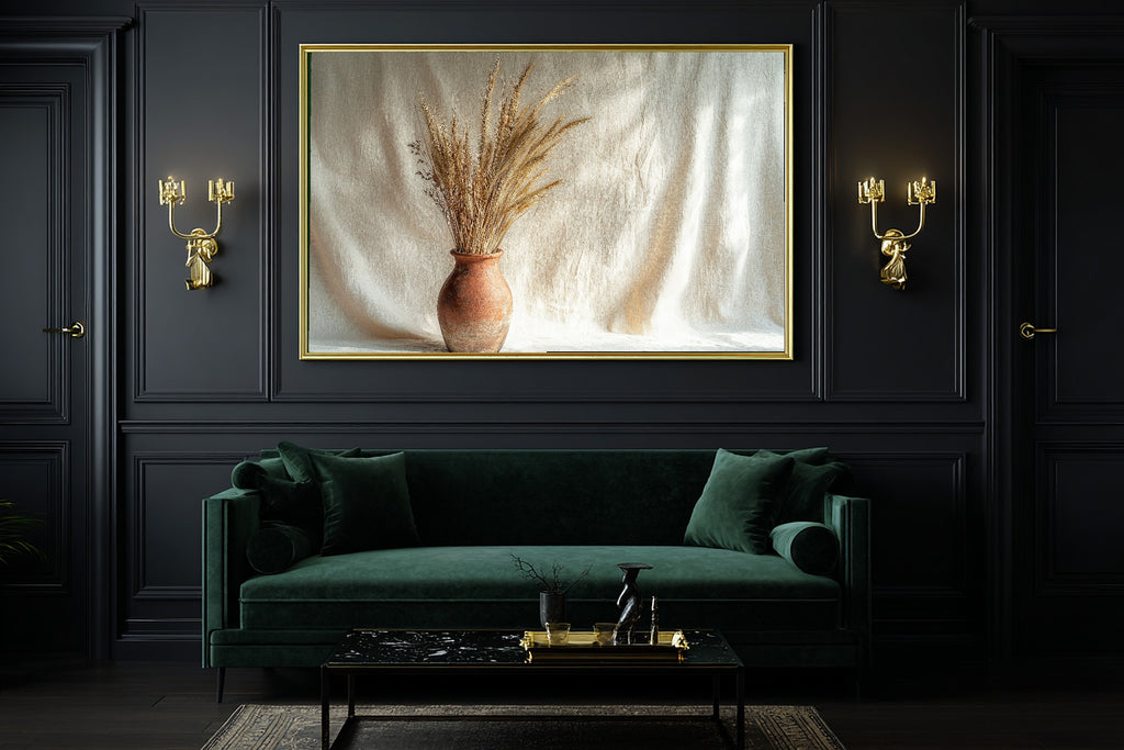 Aged Terracotta Dried Grass Wall Art Canvas, Soft Painterly Print, Soft Dreamy Glow Home Office Art, Move-In Gift Idea — aged-terracotta-dried-grass-office-wall-art.jpg