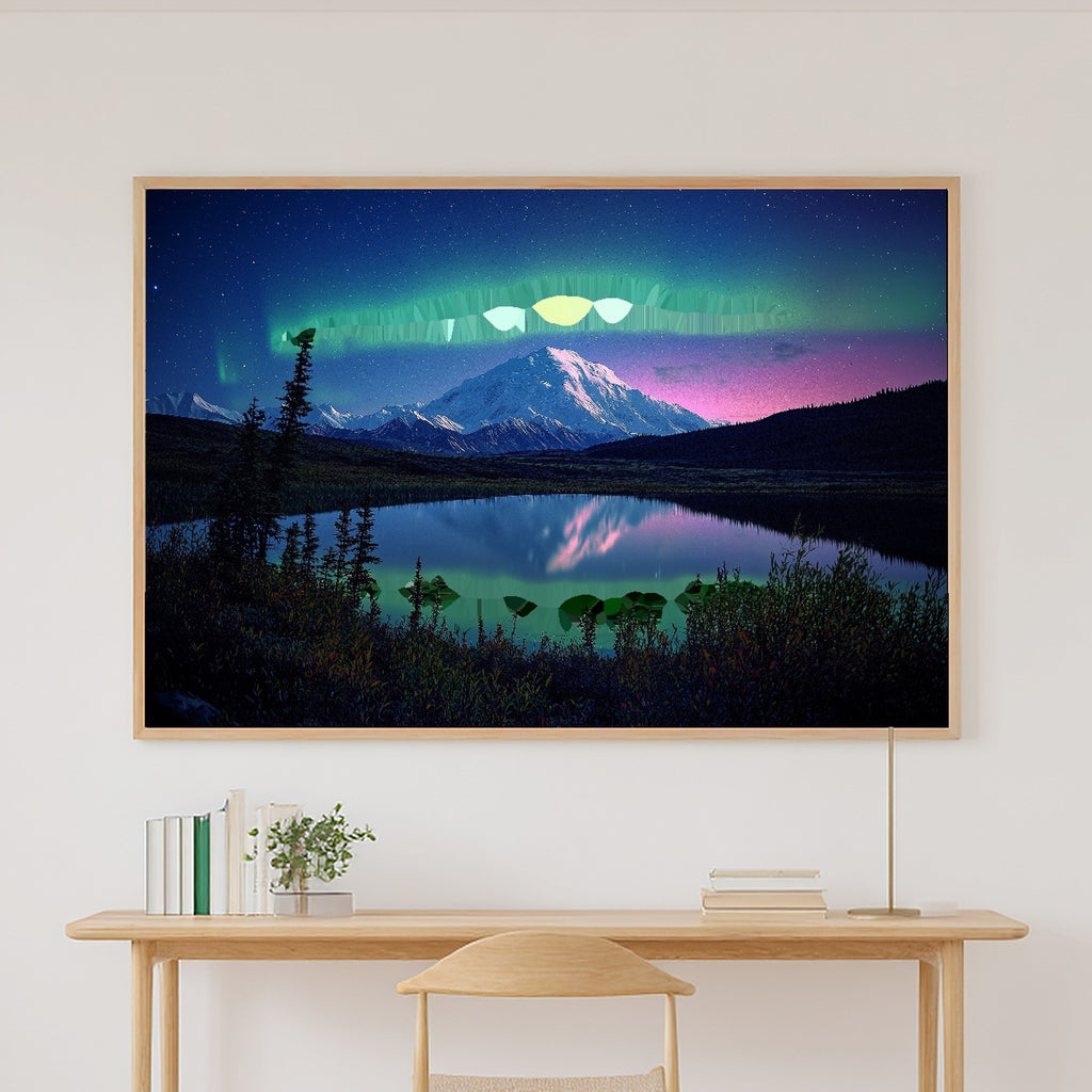A Dreamy Alaska Denali Aurora Soft Nordic Print — Dreamy Wall Art for the Bedroom, Giclée on Canvas — alaska-denali-aurora-canvas-print.jpg