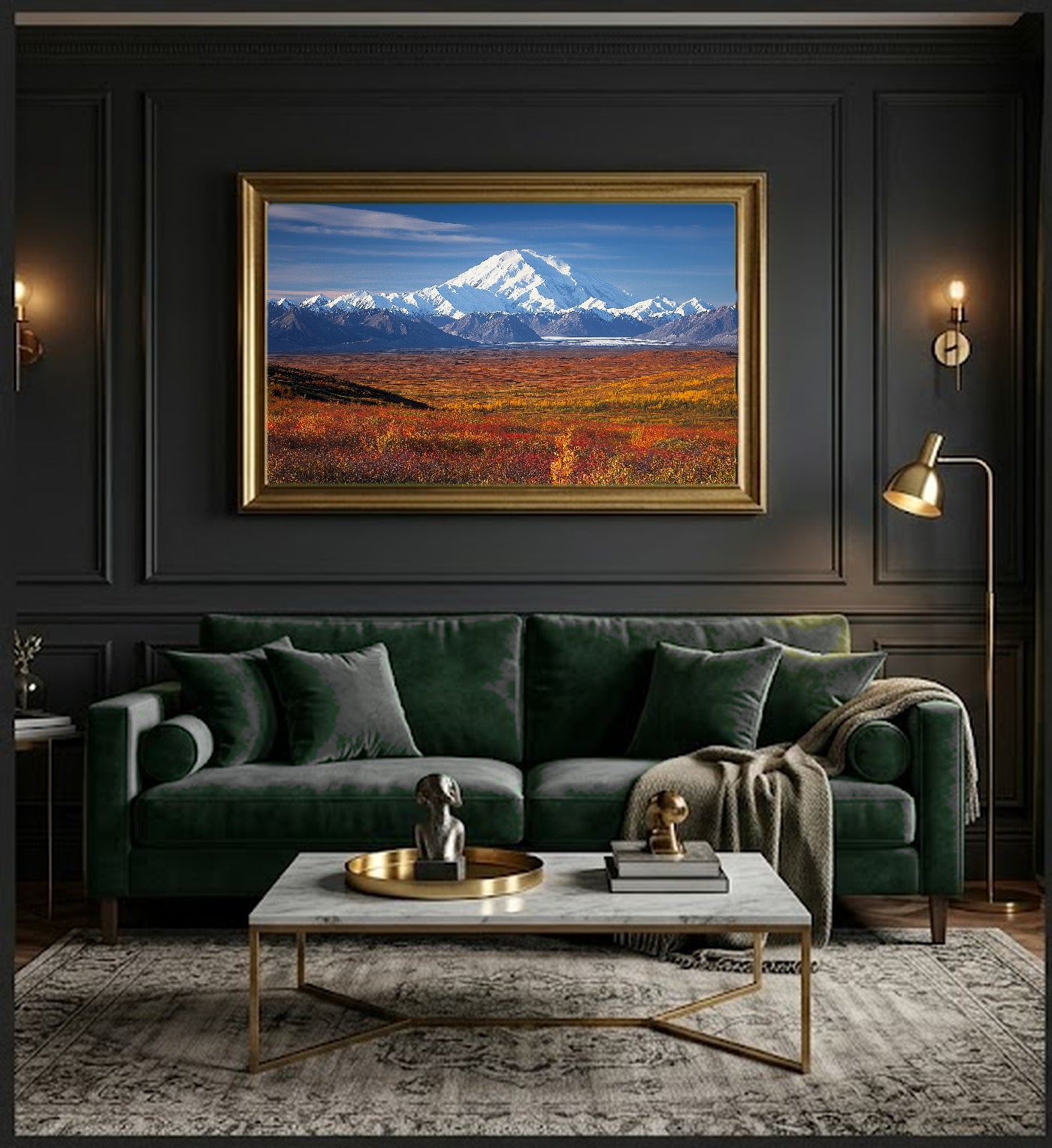 Denali Canvas Wall Art | Alaska Mountain Print, Wilderness Landscape, Nature Decor, Stretched Canvas — alaska-denali-office-wall-art.jpg