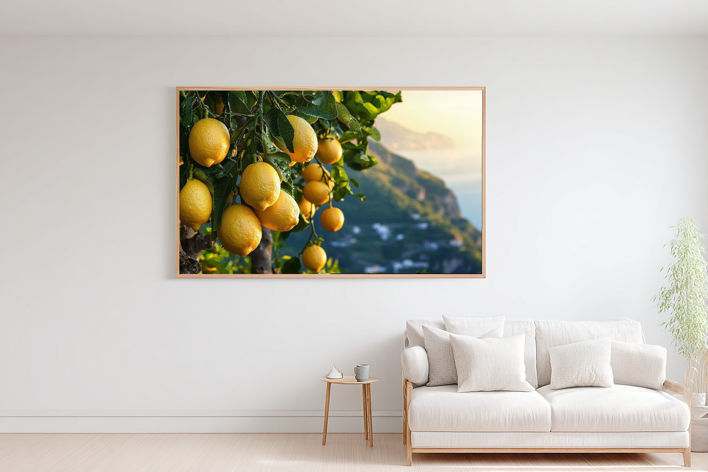 Amalfi Lemon Grove Print on Stretched Canvas — Stunning Soft Painterly for the Living Room, Gift for the Art Lover in Your Life — amalfi-lemon-grove-bedroom-wall-art.jpg