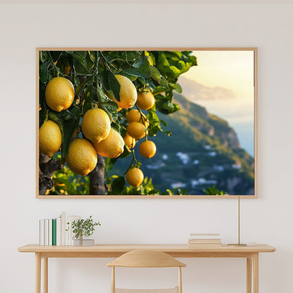 Amalfi Lemon Grove Print on Stretched Canvas — Stunning Soft Painterly for the Living Room, Gift for the Art Lover in Your Life — amalfi-lemon-grove-canvas-print.jpg