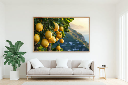 Amalfi Lemon Grove Print on Stretched Canvas — Stunning Soft Painterly for the Living Room, Gift for the Art Lover in Your Life — amalfi-lemon-grove-living-room-wall-art.jpg