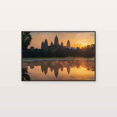 Angkor Wat Canvas Wall Art | Cambodia Sunrise Print, Ancient Temple, Asian Decor, Stretched Canvas — angkor-wat-sunrise-canvas-print.jpg