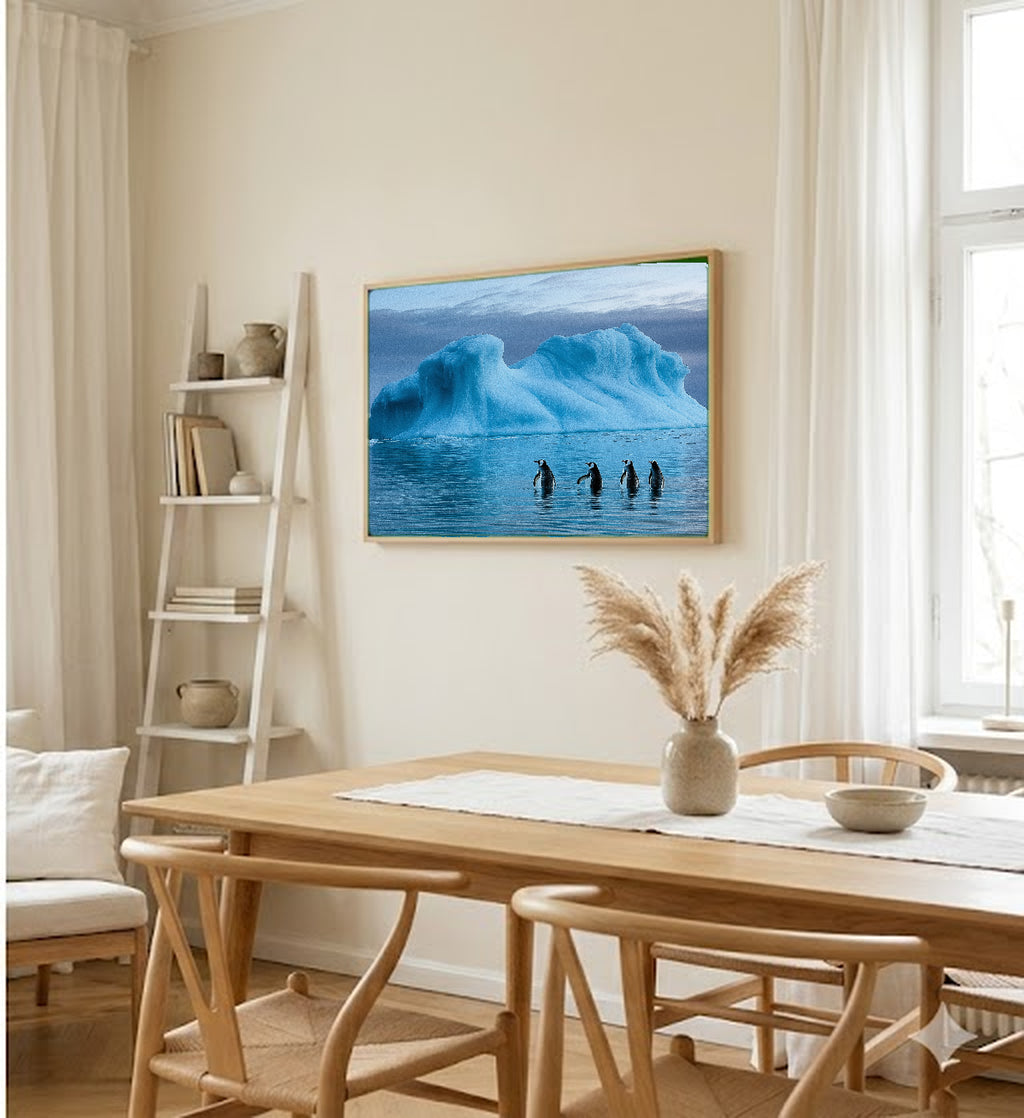 Antarctic Iceberg Canvas Wall Art | Antarctica Polar Print, Arctic Landscape, Wilderness Decor, Stretched Canvas — antarctica-iceberg-dining-room-wall-art.jpg