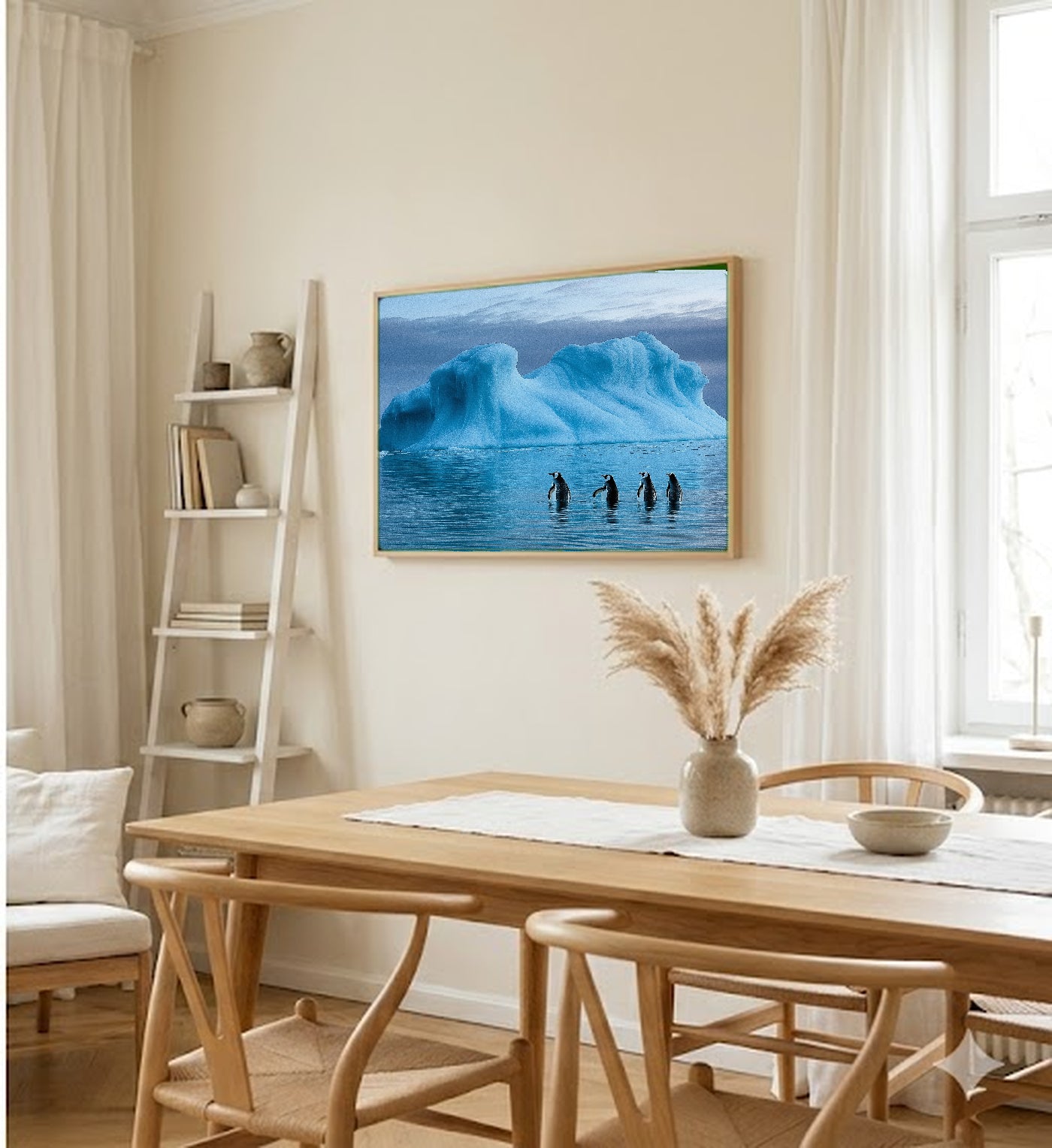 Antarctic Iceberg Canvas Wall Art | Antarctica Polar Print, Arctic Landscape, Wilderness Decor, Stretched Canvas — antarctica-iceberg-dining-room-wall-art.jpg