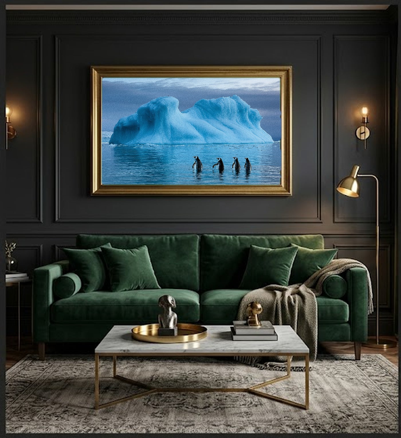 Antarctic Iceberg Canvas Wall Art | Antarctica Polar Print, Arctic Landscape, Wilderness Decor, Stretched Canvas — antarctica-iceberg-office-wall-art.jpg