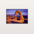 Arches National Park Canvas Wall Art | Retro Travel Poster Print, Moab Desert Decor, Stretched Canvas — arches-moab-retro-poster-canvas-print.jpg