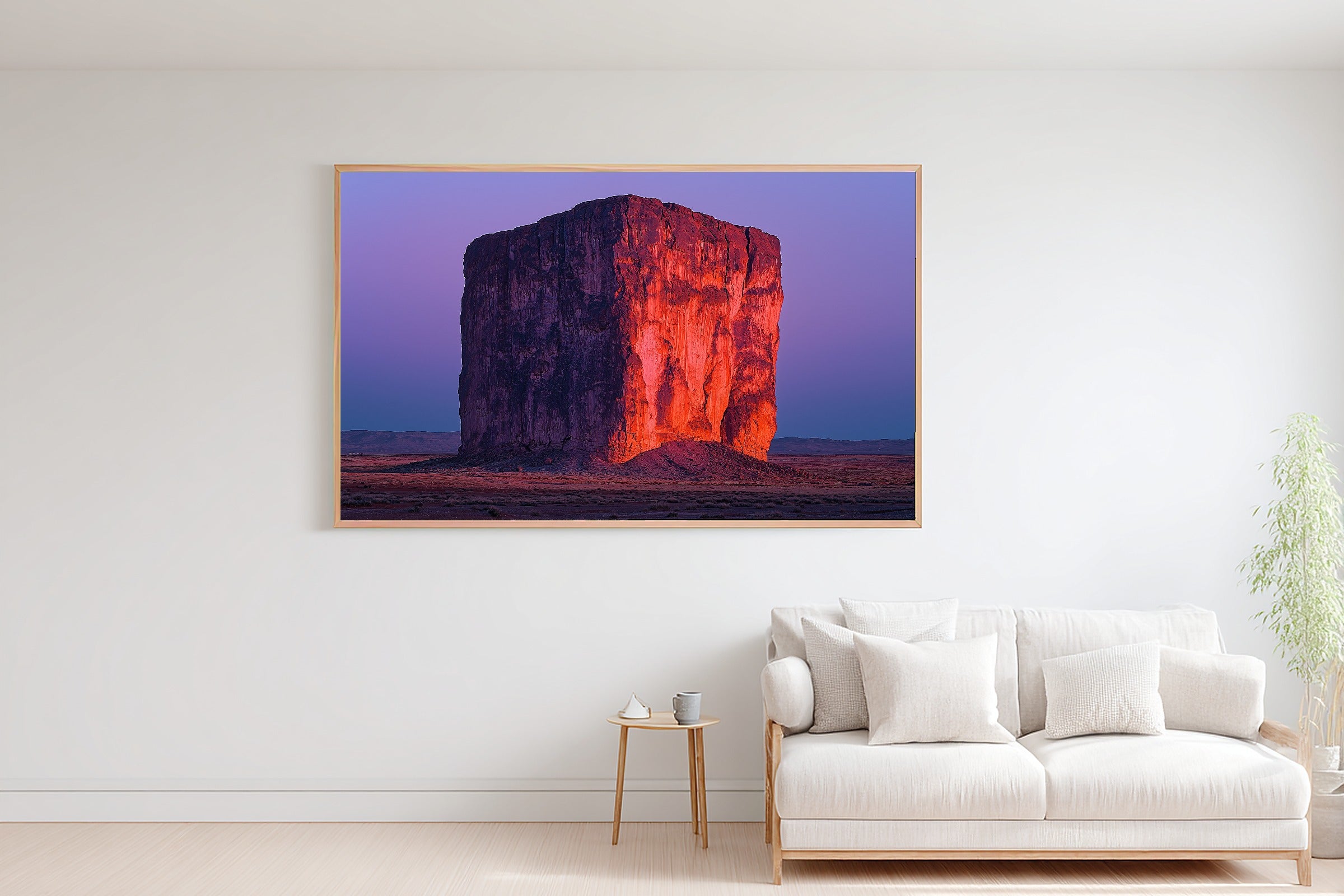 Warm Gallery Arizona Monolith Dusk Canvas Wall Art — Timeless Print for the Living Room, A Gift the Art Lover in Your Life Will Adore — arizona-monolith-dusk-bedroom-wall-art.jpg