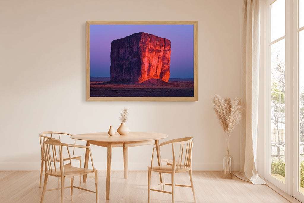 Warm Gallery Arizona Monolith Dusk Canvas Wall Art — Timeless Print for the Living Room, A Gift the Art Lover in Your Life Will Adore — arizona-monolith-dusk-dining-room-wall-art.jpg