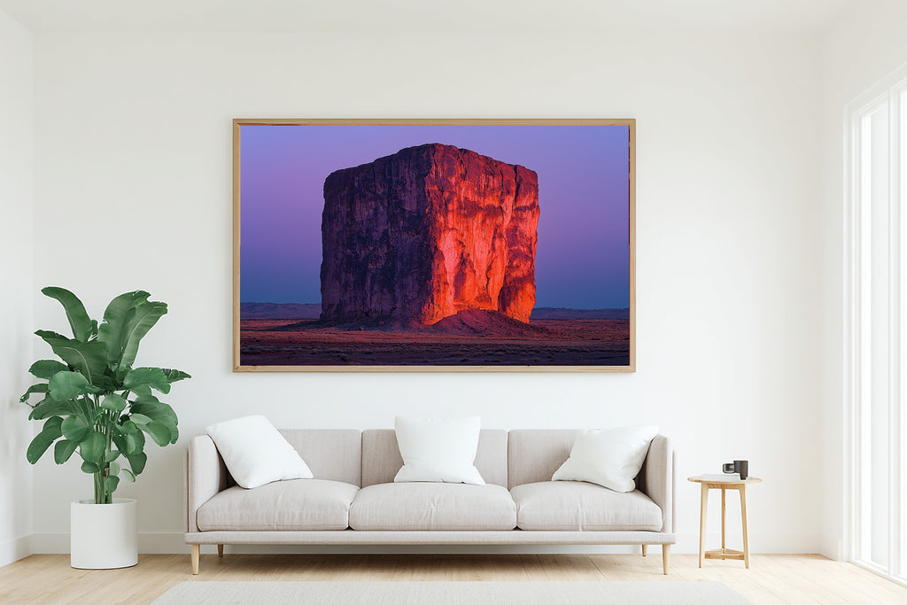 Warm Gallery Arizona Monolith Dusk Canvas Wall Art — Timeless Print for the Living Room, A Gift the Art Lover in Your Life Will Adore — arizona-monolith-dusk-living-room-wall-art.jpg