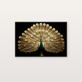 Art Deco Peacock Canvas Wall Art | Gold Emerald Fan Print, Opera Core Glamour Decor, Stretched Canvas — art-deco-peacock-fan-canvas-print.jpg