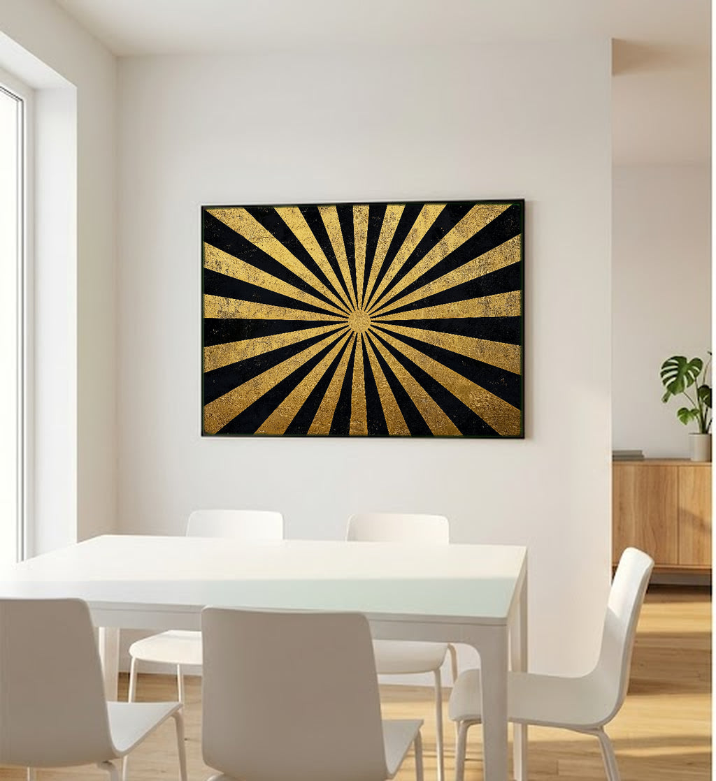 Art Deco Sunburst Canvas Wall Art | Gold Black Geometric Print, 1920s Glamour Decor, Stretched Canvas — art-deco-sunburst-geometric-bedroom-wall-art.jpg