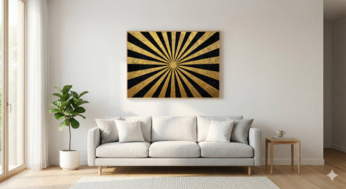 Art Deco Sunburst Canvas Wall Art | Gold Black Geometric Print, 1920s Glamour Decor, Stretched Canvas — art-deco-sunburst-geometric-living-room-wall-art.jpg