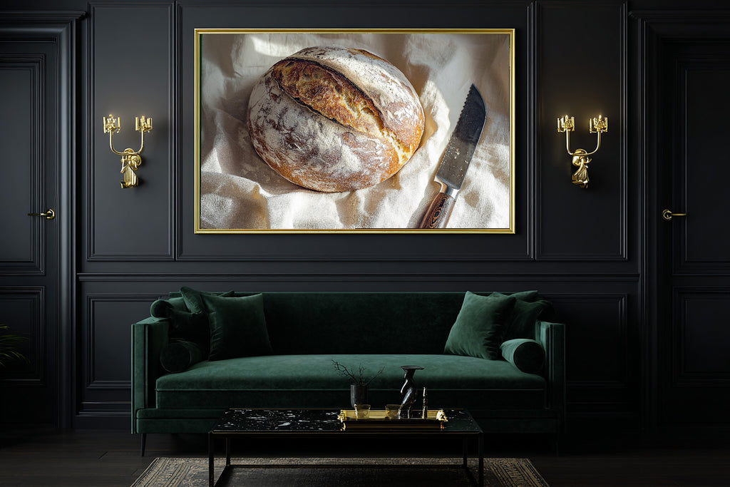 Artisan Sourdough Linen Boule Fine Art Canvas, Soft Dreamy Glow, Perfect for the Living Room, Elegant Hostess Gift — artisan-sourdough-linen-boule-office-wall-art.jpg