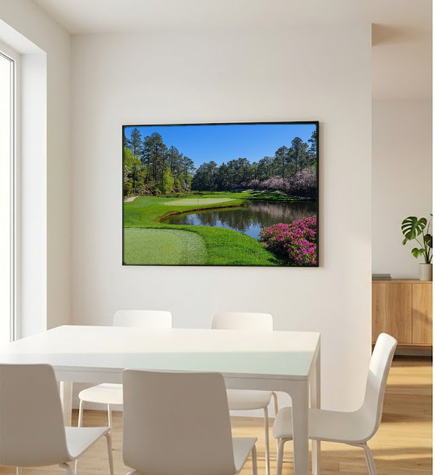 Golf Course Canvas Wall Art | Signature Hole Painterly Print, Clubhouse Decor, Stretched Canvas — augusta-golf-course-hole-bedroom-wall-art.jpg