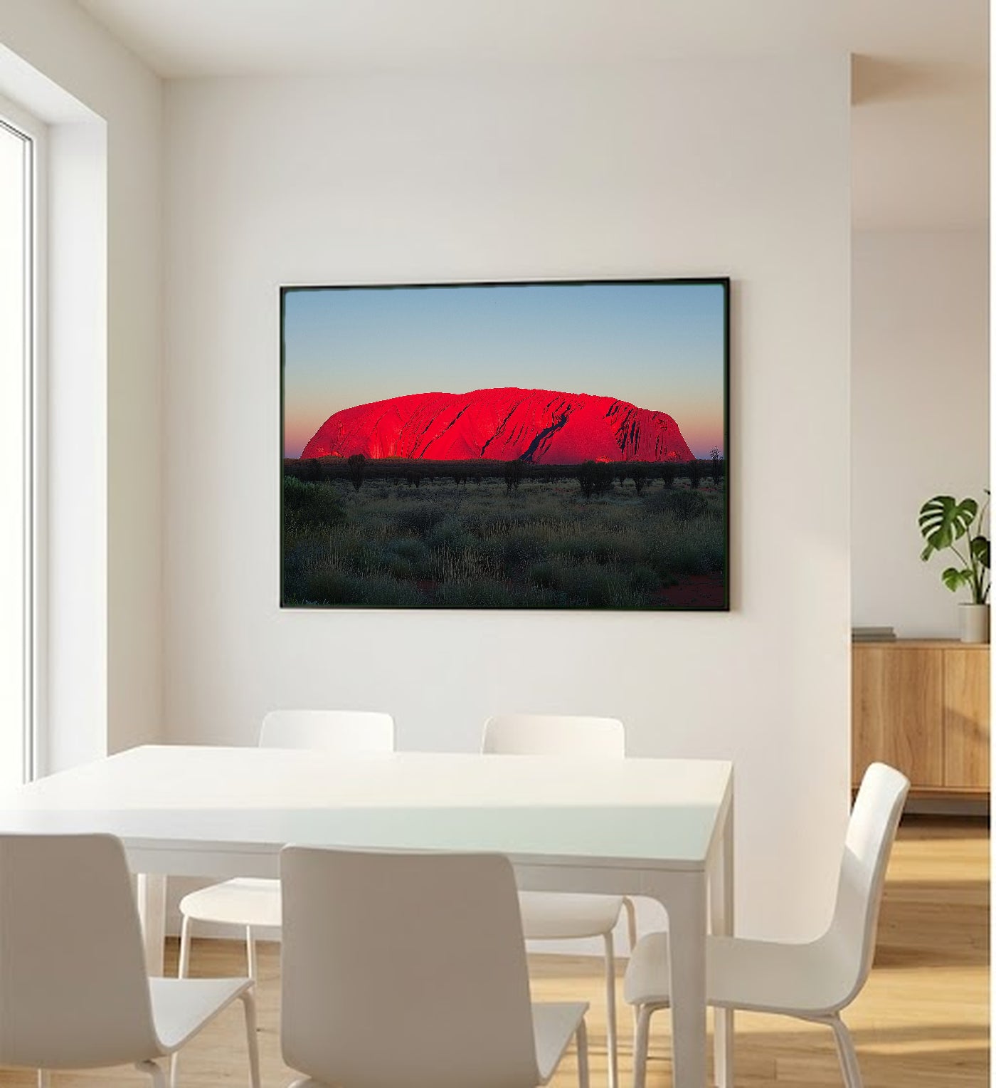 Uluru Canvas Wall Art | Ayers Rock Australia Print, Outback Decor, Aboriginal Sacred, Stretched Canvas — australia-uluru-bedroom-wall-art.jpg