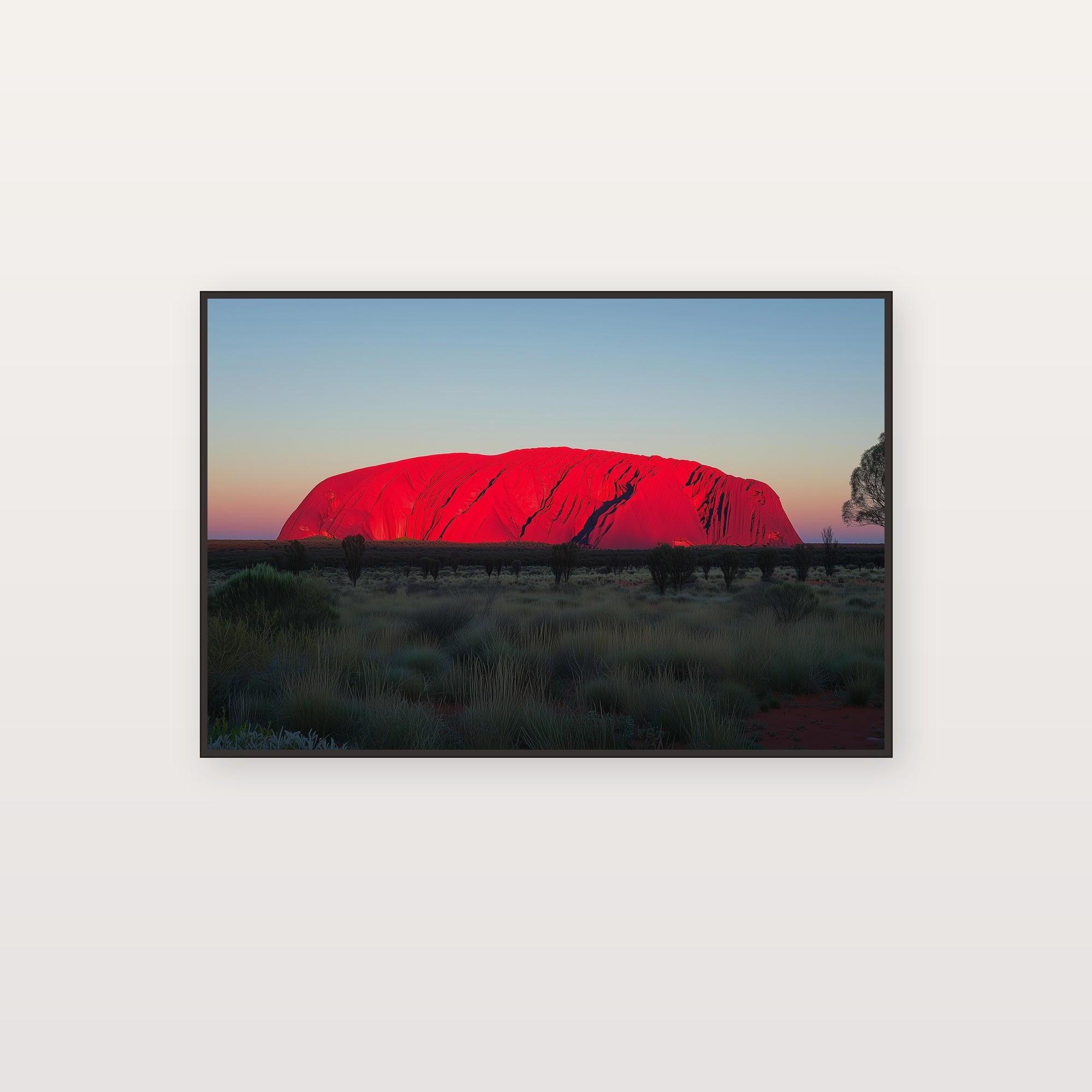 Uluru Canvas Wall Art | Ayers Rock Australia Print, Outback Decor, Aboriginal Sacred, Stretched Canvas — australia-uluru-canvas-print.jpg