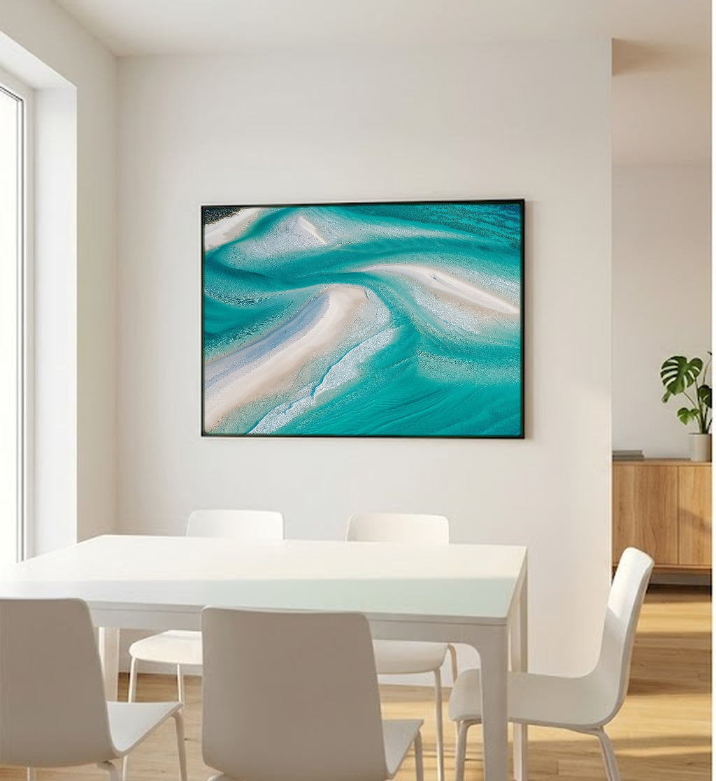 Whitehaven Beach Canvas Wall Art | Australia Print, Tropical Paradise, Coastal Decor, Stretched Canvas — australia-whitehaven-bedroom-wall-art.jpg