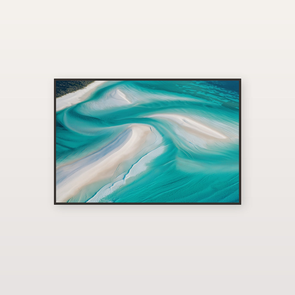 Whitehaven Beach Canvas Wall Art | Australia Print, Tropical Paradise, Coastal Decor, Stretched Canvas — australia-whitehaven-canvas-print.jpg