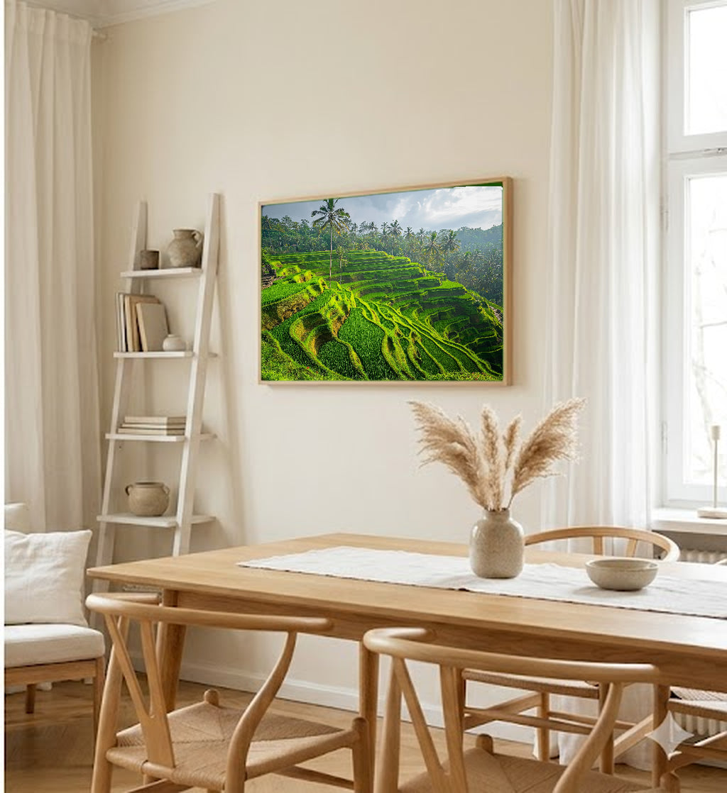 Tegalalang Rice Terraces Canvas Wall Art | Bali Indonesia Print, Tropical Asian Decor, Stretched Canvas — bali-tegalalang-rice-dining-room-wall-art.jpg