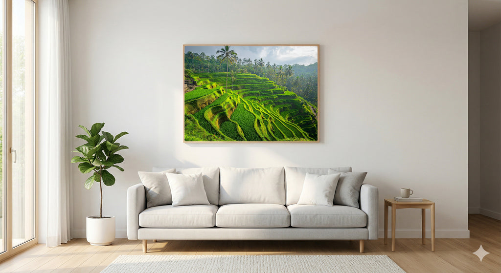 Tegalalang Rice Terraces Canvas Wall Art | Bali Indonesia Print, Tropical Asian Decor, Stretched Canvas — bali-tegalalang-rice-living-room-wall-art.jpg