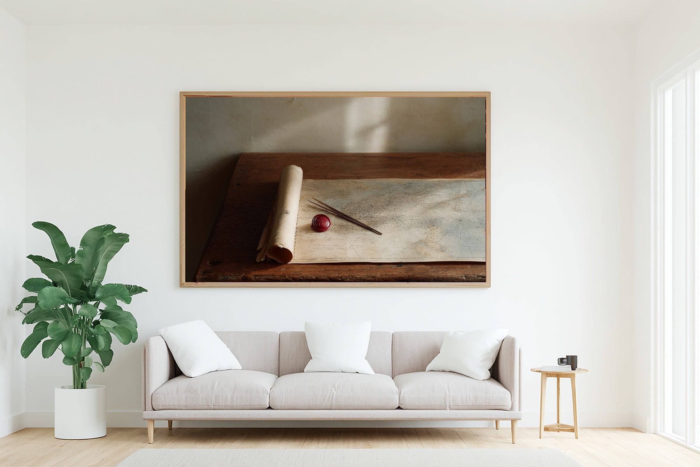 Dreamy Timeless Ballerina En Pointe Silhouette Canvas Wall Art — Quiet Print for the Living Room — ballerina-en-pointe-silhouette-living-room-wall-art.jpg