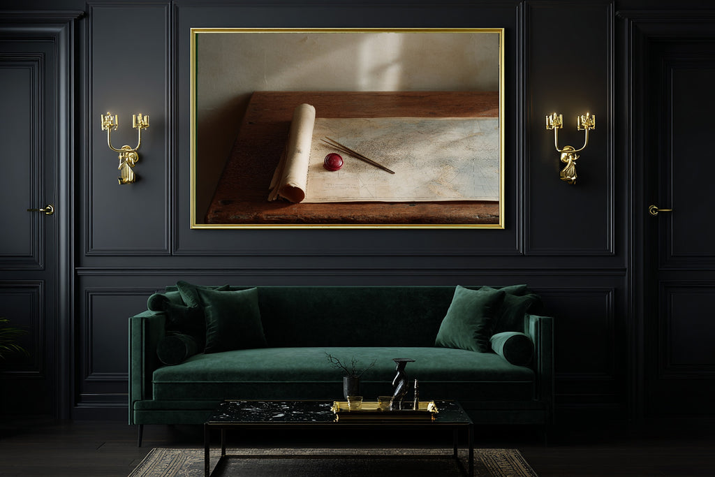 Dreamy Timeless Ballerina En Pointe Silhouette Canvas Wall Art — Quiet Print for the Living Room — ballerina-en-pointe-silhouette-office-wall-art.jpg