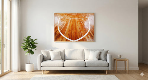 Basketball Court Canvas Wall Art | Overhead Parquet Print, Sports Decor, Stretched Canvas — basketball-court-overhead-living-room-wall-art.jpg