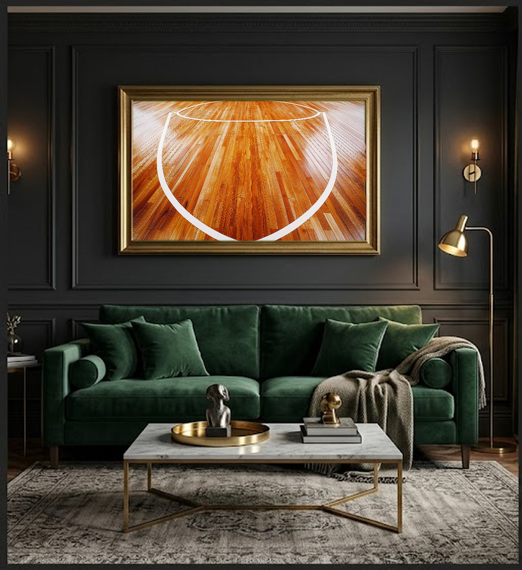 Basketball Court Canvas Wall Art | Overhead Parquet Print, Sports Decor, Stretched Canvas — basketball-court-overhead-office-wall-art.jpg