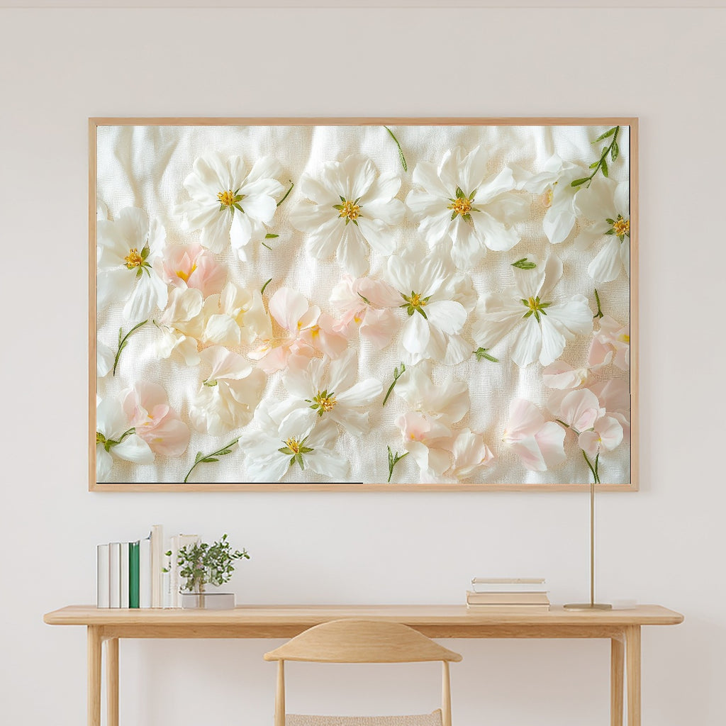 Gentle Floral Birth Flower April Daisy Sweetpea Art Print — Peaceful Decor for the Reading Nook — birth-flower-april-daisy-sweetpea-canvas-print.jpg