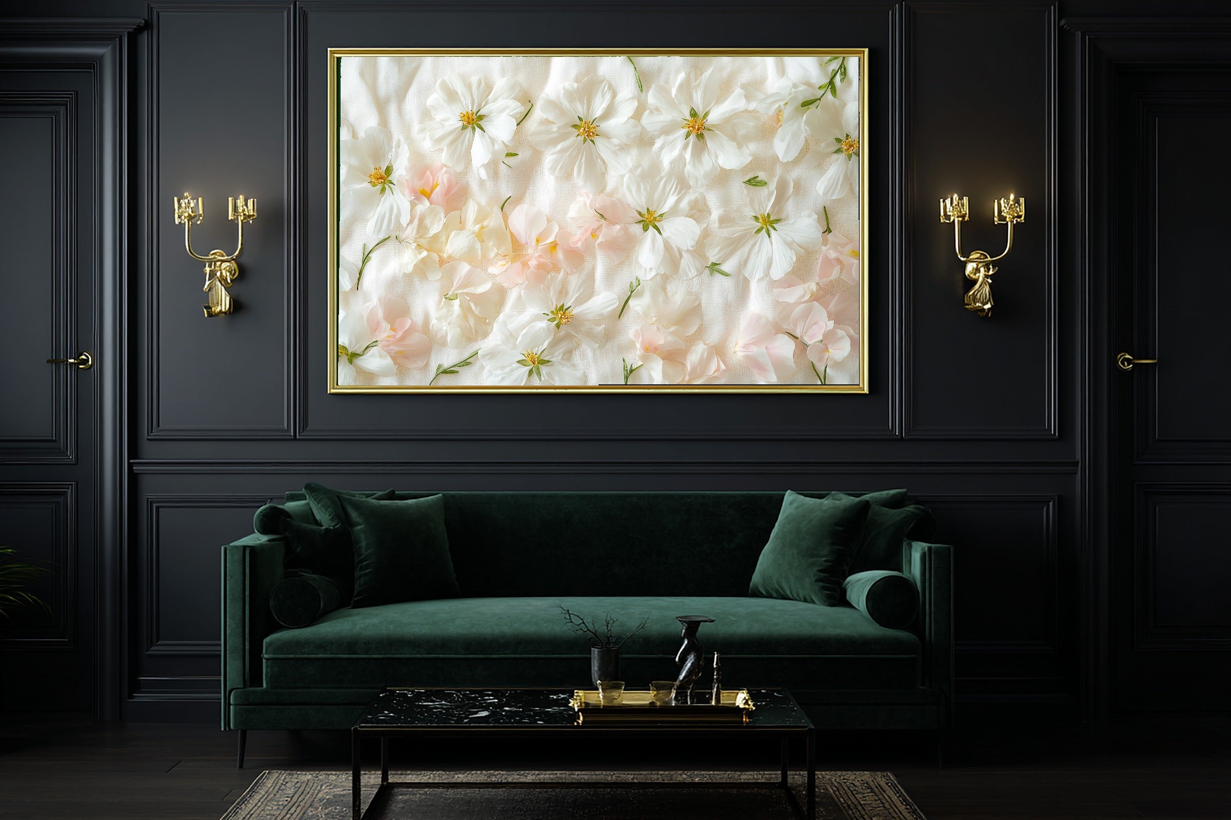 Gentle Floral Birth Flower April Daisy Sweetpea Art Print — Peaceful Decor for the Reading Nook — birth-flower-april-daisy-sweetpea-office-wall-art.jpg