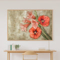 Hand-picked Birth Flower August Gladiolus Poppy Giclée Print — Dreamy Gentle Floral for the Reading Nook — birth-flower-august-gladiolus-poppy-canvas-print.jpg